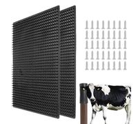 Goat Scratching Post | Scratching Grooming Massager | 2-Piece Horse Scratcher Post Pad | for Cattle Cow Dog Sheep Farm Barn Stables Stall Pasture Shed