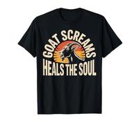 Goat Screams Heals The Soul Funny Animal Lover Farm Humor T-Shirt