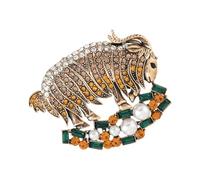 Goat Shaped Brooch Antique Styles Fashion Badge Pin Accessory Artistic Goat Lapel Pin for Women Men Retro Animal
