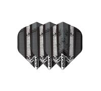 GOAT - Sprocket No2 Dart Flights, Grey, White & Black, 100 Microns, 3 Standard Dart Flights