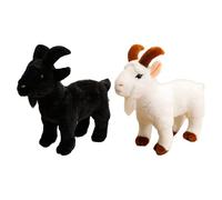 Goat Stuffed Animals - Toy Realistic Cute Soft Figurine | Soft Cute for Birthday Party Favors Companions Bedroom Car Home Decor Collectible Gift for kids Boys Girls Sit