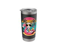 Goat Sunglasses Beach Summer Vacation Pool Float Flamingo Stainless Steel Insulated Tumbler