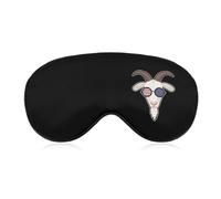 Goat U.S.A Flag Comfortable Sleep Eye Mask Soft Covers for Sleeping with Adjustable Strap