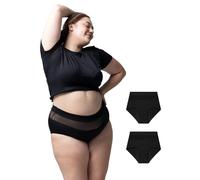 Goat Union Overnight Period Underwear for Women Heavy Flow, Leakproof Menstrual Panties Full Coverage, Black Heavy X2, 4XL Plus