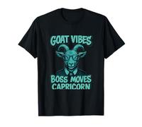 Goat Vibes Boss Moves Capricorn Zodiac Sign Art T-Shirt