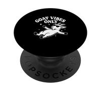 Goat Vibes Only Funny Relaxed Goat Yoga Meditation PopSockets Adhesive PopGrip