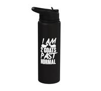 Goat Whisperer - I Am 2 Goats Past Normal - Goat Stainless Steel Insulated Water Bottle