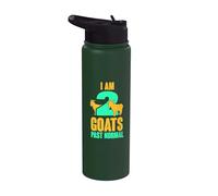 Goat Whisperer - I Am 2 Goats Past Normal - Goat Stainless Steel Insulated Water Bottle