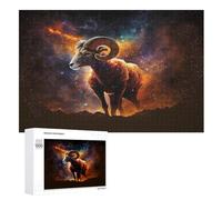 Goat Wooden Puzzles Jigsaw Puzzle 1000 Pieces for Adults Creative Difficult Challenging Game （75×50cm）