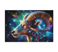 Goat Wooden Puzzles Jigsaw Puzzle 1000 Pieces for Adults Creative Difficult Challenging Game （75×50cm）