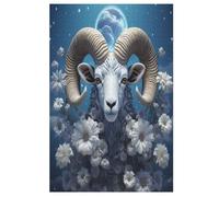 Goat Wooden Puzzles Jigsaw Puzzle 1000 Pieces for Adults Creative Difficult Challenging Game 78×53cm