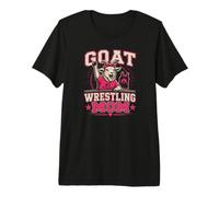 Goat Wrestling Mom Number One Supporter Mat Premium T-Shirt