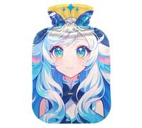 Goat Yellow Royal Simple hot Bottle Water Bag with Soft Cover, 2L hot Compress Bag for Hot and Cold Therapies