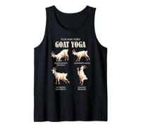 Goat Yoga Four Basic Poses Funny Goat Stretching Chart Tank Top