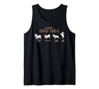Goat Yoga Four Basic Poses Funny Goat Stretching Chart Tank Top