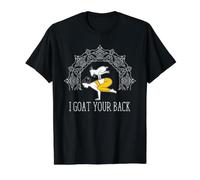 Goat Yoga I Goat Your Back Funny Partner Pose Design Value Graphic T-Shirt, Men, Black, M
