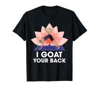 Goat Yoga I Goat Your Back Funny Partner Pose Design Value Graphic T-Shirt, Men, Black, M
