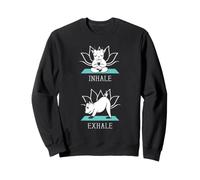 Goat Yoga Inhale Exhale Funny Stretching Goat Yogi Humor Sweatshirt