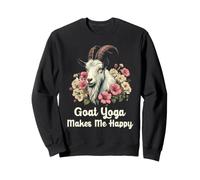 Goat Yoga Makes Me Happy Farm Animal Wellness Meditation Sweatshirt