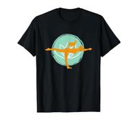 Goat Yoga Silhouette Balance Pose Lotus Animal Art Value Graphic T-Shirt, Men, Black, XL