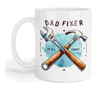 GOATINTHECOAT Dad Fixer of All Things Coffee Mug, 325ml White Ceramic, Dishwasher Safe, Modern Design, Father's Day