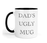 GOATINTHECOAT Dad's Ugly Mug - 11oz Ceramic Coffee Cup with Black Handle, Funny Gift for Father's Day
