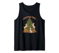Goatmas Tree Cute Christmas Goats Holiday Farm Animal Tank Top