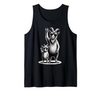 Goats Father and Song Goat Rock On Funny Father's Day Tank Top