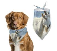 Goats Lambs in The Mountains Cute Dog Bandana Triangle Adjustable Washable Cat Scarf Pet Accessories