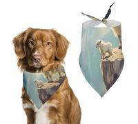 Goats Lambs on Cliff Mountains Cute Dog Bandana Triangle Adjustable Washable Cat Scarf Pet Accessories