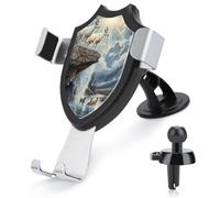 Goats Lambs Snow Mountain River Car Phone Holder Rotatable Mount Dashboard Windshield Air Vent Accessories