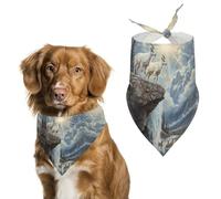 Goats Lambs Snow Mountain River Dog Bandana Pet Scarf for Small Medium Large Dogs Triangle Bibs Photo Prop Gift