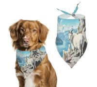 Goats Lambs Snowy Mountains Dog Bandana Pet Scarf for Small Medium Large Dogs Triangle Bibs Photo Prop Gift