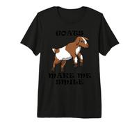 Goats Make Me Smile Cute Farm Animal Premium T-Shirt