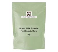 Goats Milk Powder for Dogs & Cats 1kg by Manor Springs, Goat Milk for use as High Protein, Hypoallergenic Digestion, Anti-inflammatory Powdered Instant Meal Topper