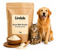 Goat's Milk Powder for Dogs & Cats 1kg - Whole Goat Milk Supplement for Hydration, Digestive Health, Immune Support & Appetite, Low-Lactose Formula for Pets of All Ages by Lindale Pet Foods