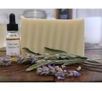 Goat's Milk Soap Bar Organic Natural Traditional Handmade Antique - Anti Ageing Skin Lightener, Moisturizer - Absolutely NO Chemicals - NO Dye! Pure Natural Soaps! (Clary Sage)