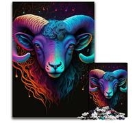 Goats Puzzles for 1000 Piece Impossible Jigsaw Puzzles for Adults Birthday Gift Idea, Challenging Brain Teaser Game 26X38CM/10.23x14.96inch