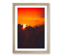 Goats Upon The Mountain in Abstract Framed Print | A2 Oak Framed Wall Art | Ready to Hang | Abstract Animal Picture | Living Room Bedroom Lounge Office