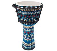 Goatskin Cloth Drum, Cloth Stitching Bongo Congo Djembe Drum 10'' x 20'' ABS Resin Lightweight Goatskin Drumhead for Starter Beginners(Blue Floral)