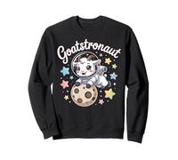 Goatstronaut Cute Goat Astronaut Over the Moon Sweatshirt