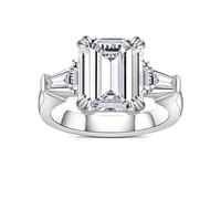 Gobaalele 3ct 7ct Cubic Zirconia 5A Simulated Diamond Cushion Cut Emerald Cut Asscher Cut Heart Cubic Zirconia Anniversary Promise Wedding Rings, Gemstone, Cubic Zirconia