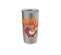 Gobble Gobble Turkey Pilgrim Funny Thanksgiving Day Autumn Stainless Steel Insulated Tumbler