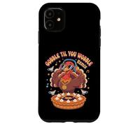 Gobble Til You Wobble Remix Thanksgiving Turkey DJ Music Case for iPhone 11