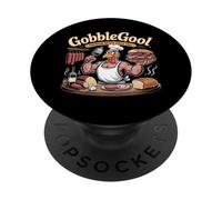 GobbleGool The Deli Don Funny Italian Turkey Chef PopSockets Adhesive PopGrip