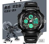 Gobck Watch Children's Watch Waterproof Anti-Fall Electronic Watch Boys School Boys Waterproof Night Light Secondary School School Wind Lake Blue