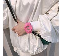 Gobck Watch Matcha Green Watch Schoolgirl Wind Net Hongsen is A Unicorn Korean Version of The Minimalist Girl Hearthara E-Watch Pink (Hand Rope, Box and Battery)