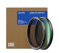 Gobe 62mm UV + Circular Polarising (CPL) Lens Filter Kit