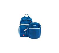 GoBe Kids Travel Backpack with Lunchbag Combo - Washable, Lightweight Luggage Backpack with Customizable Patches, Blue, Preschool & Toddler, Custom, Minimalist