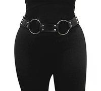 GOBEAM Waist Chain Metal Circle Ring Connect Design Waist Seal Rivets Fixed Waistband Dress Decoration Female Suit Coat Accessories